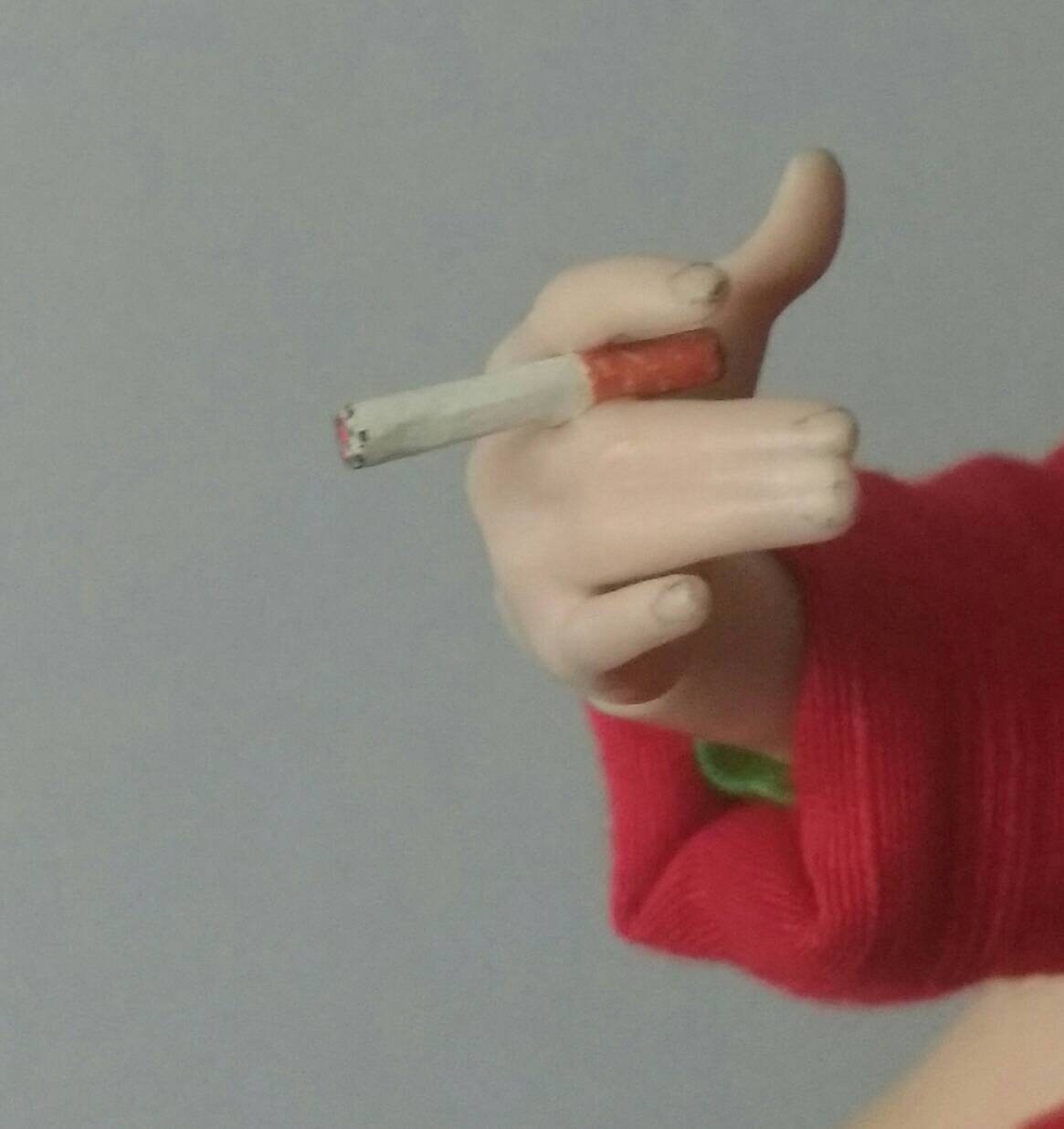 Doll cigarette props with burnt ends for 12" 1/6 scale figures and dolls - for dioramas, photos and more