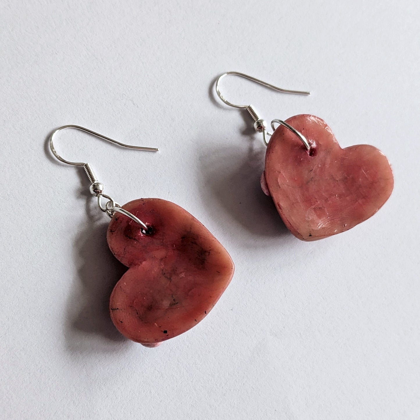 All-seeing heart earrings (pale flesh) | Handmade jewellery in creepy halloween style - multiple colours (MADE TO ORDER)