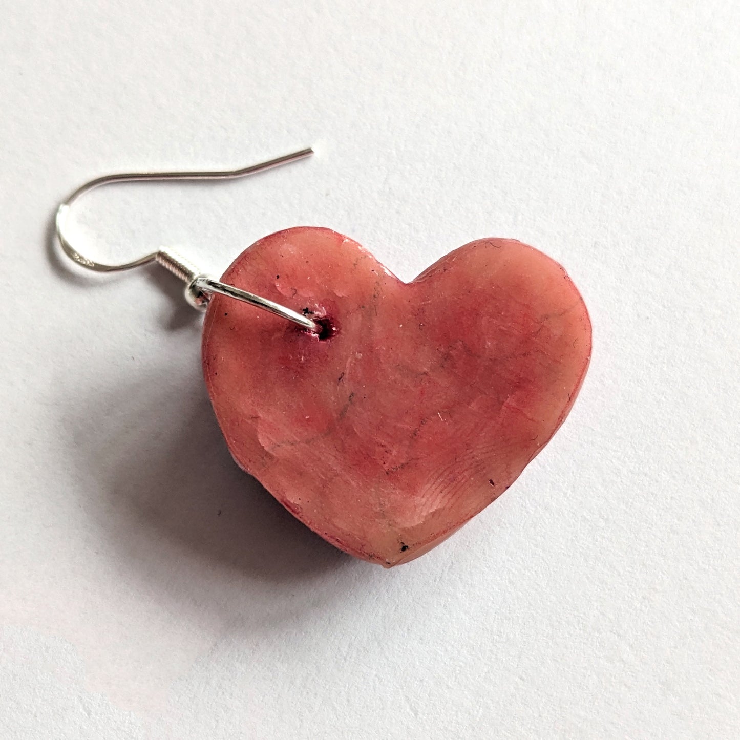 All-seeing heart earrings (pale flesh) | Handmade jewellery in creepy halloween style - multiple colours (MADE TO ORDER)