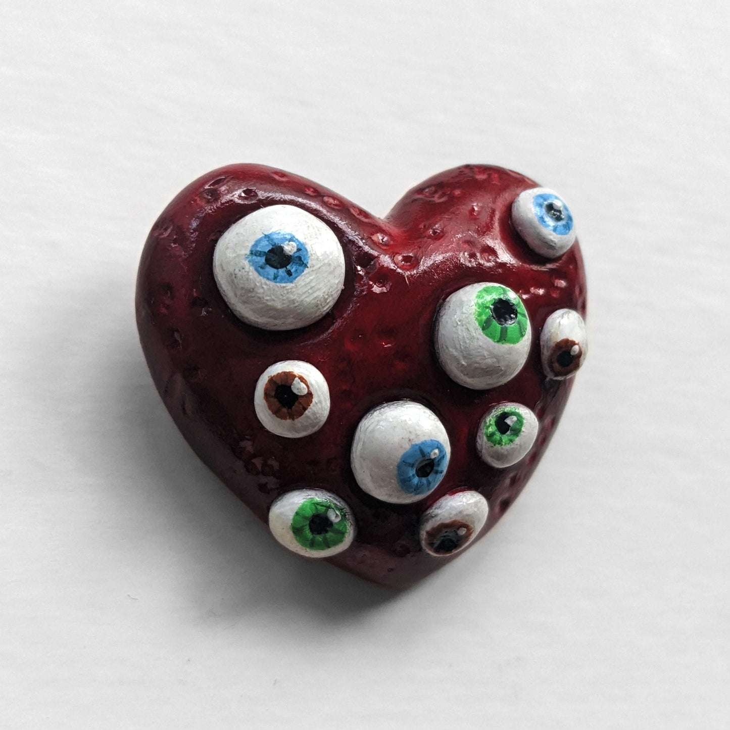 All-seeing Heart brooch | Handmade pin in creepy horror beserk inspired style (MADE TO ORDER)