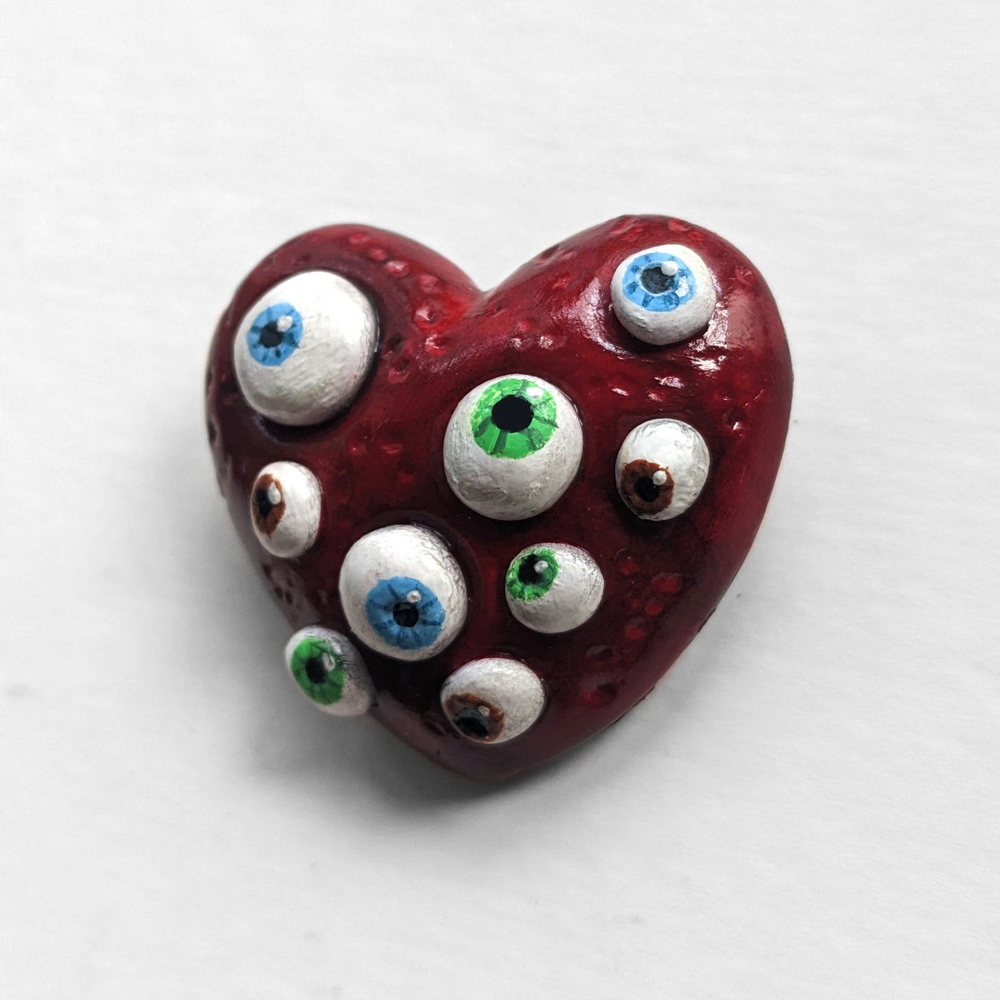 All-seeing Heart brooch | Handmade pin in creepy horror beserk inspired style (MADE TO ORDER)