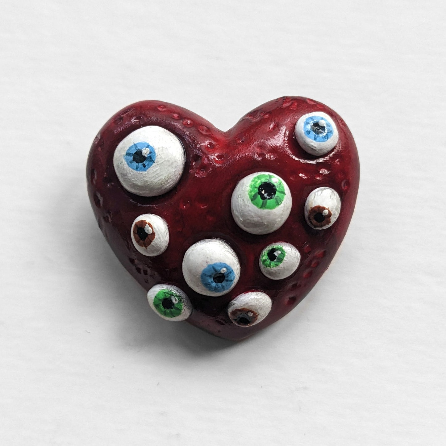All-seeing Heart brooch | Handmade pin in creepy horror beserk inspired style (MADE TO ORDER)