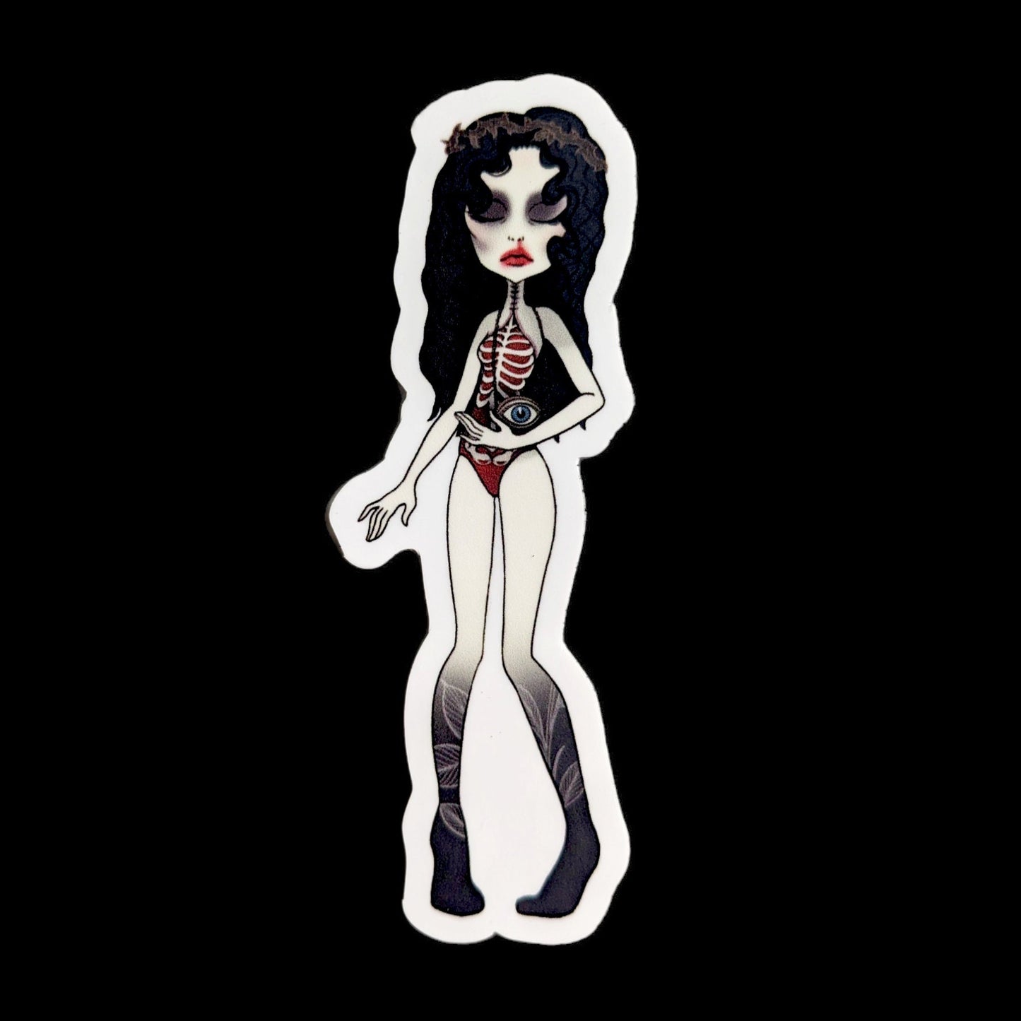 Death | sticker - original character artwork (greek myth and loss inspired, macabre folklore)