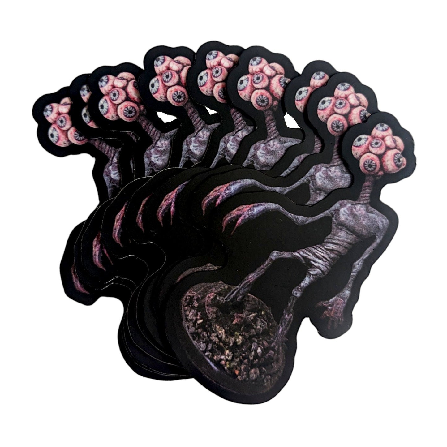 Many-eyes | sticker - original character artwork (monster with eyeballs inspired by cryptids, creepypasta, horror)