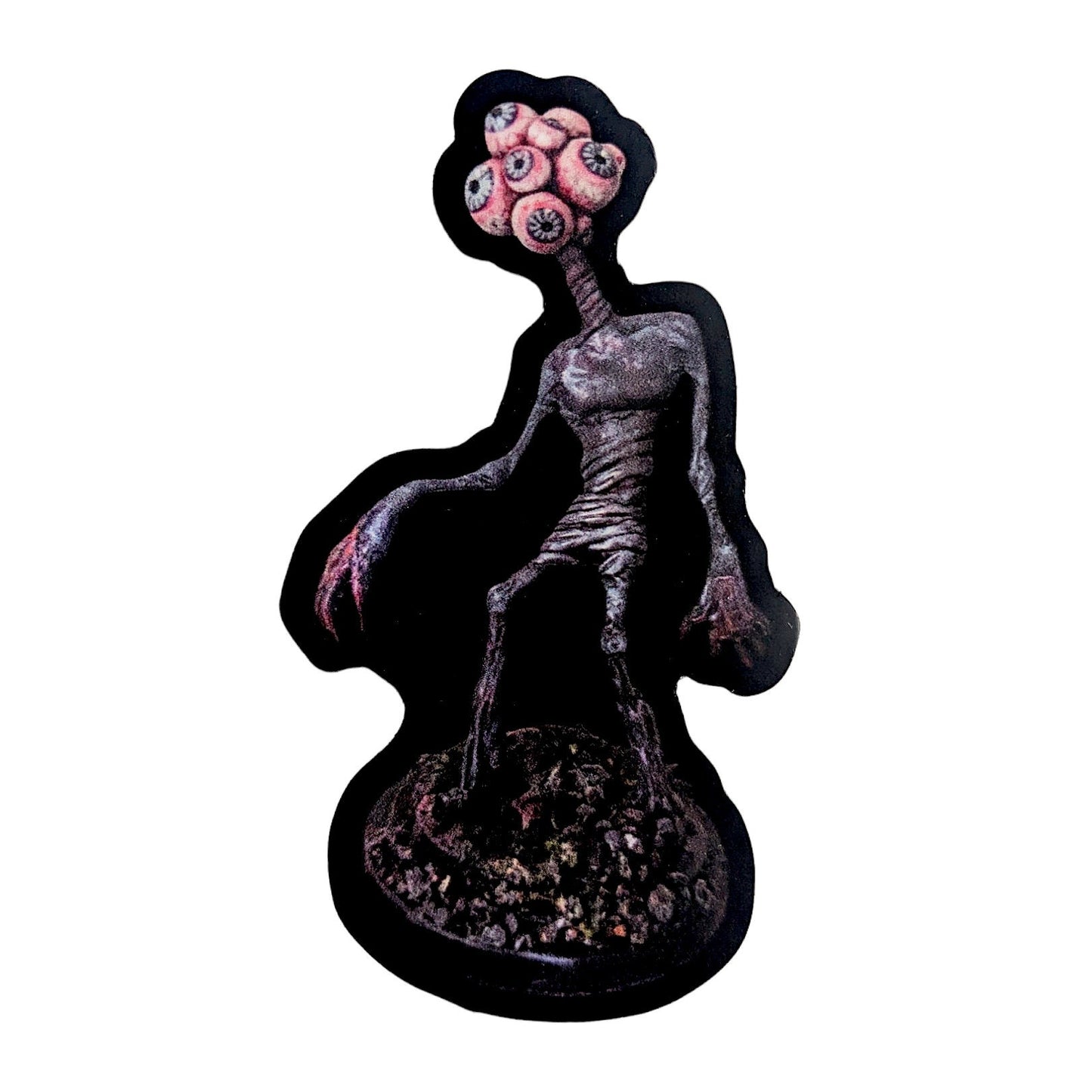 Many-eyes | sticker - original character artwork (monster with eyeballs inspired by cryptids, creepypasta, horror)