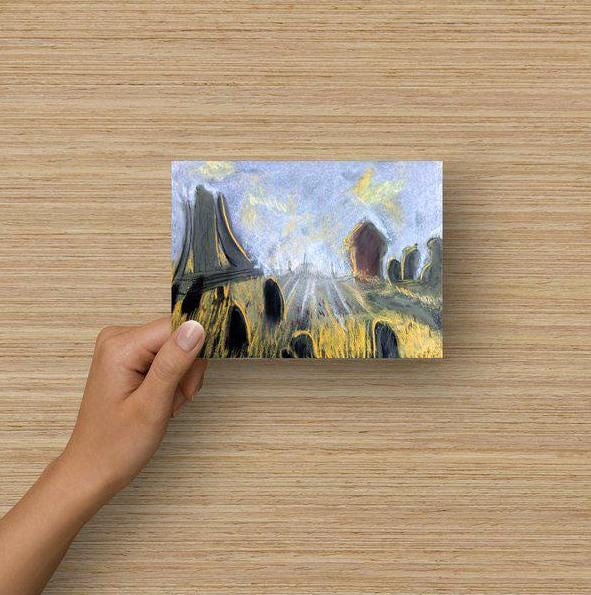 Out In The Steppe - Pathologic pastel drawing print | classic HD inspired chalk drawing (for gamer wall decor and gothic home decoration)