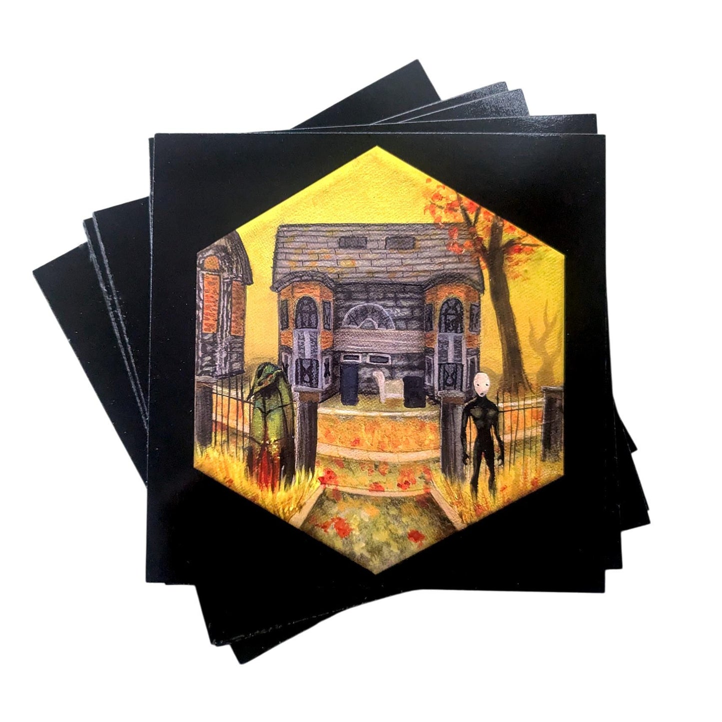 Doomed Arrival - Pathologic painting | Bachelor day 1 classic HD inspired hexagon acrylic painting (gift for gamers)