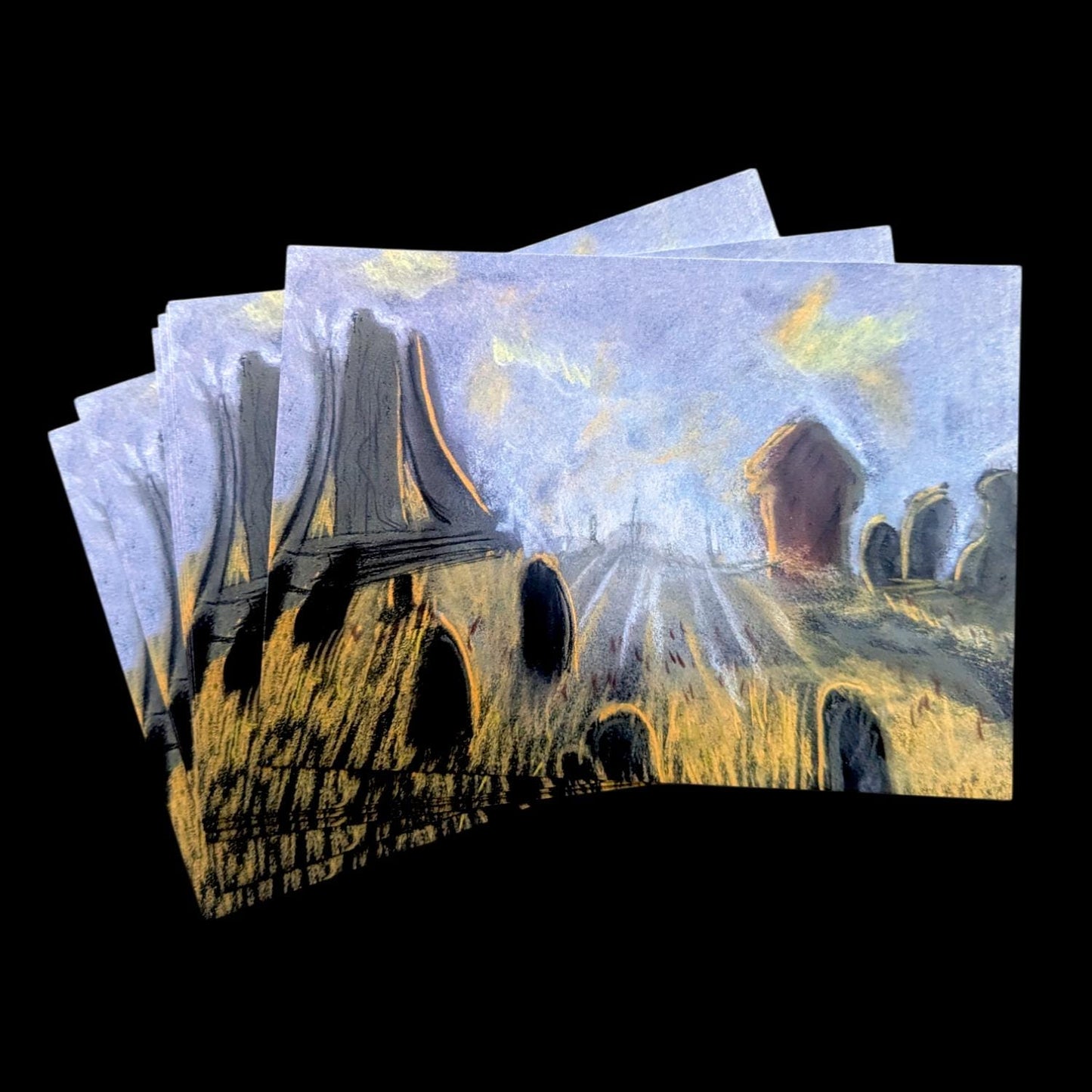 Out In The Steppe - Pathologic pastel drawing print | classic HD inspired chalk drawing (for gamer wall decor and gothic home decoration)