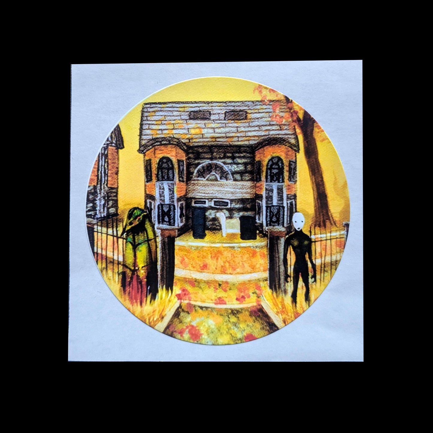 Pathologic art sticker - original painting inspired by video game | macabre horror decal