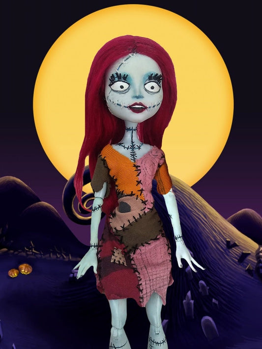 Sally | OOAK doll inspired by movie | christmas gift for tim burton fan - halloween custom repaint