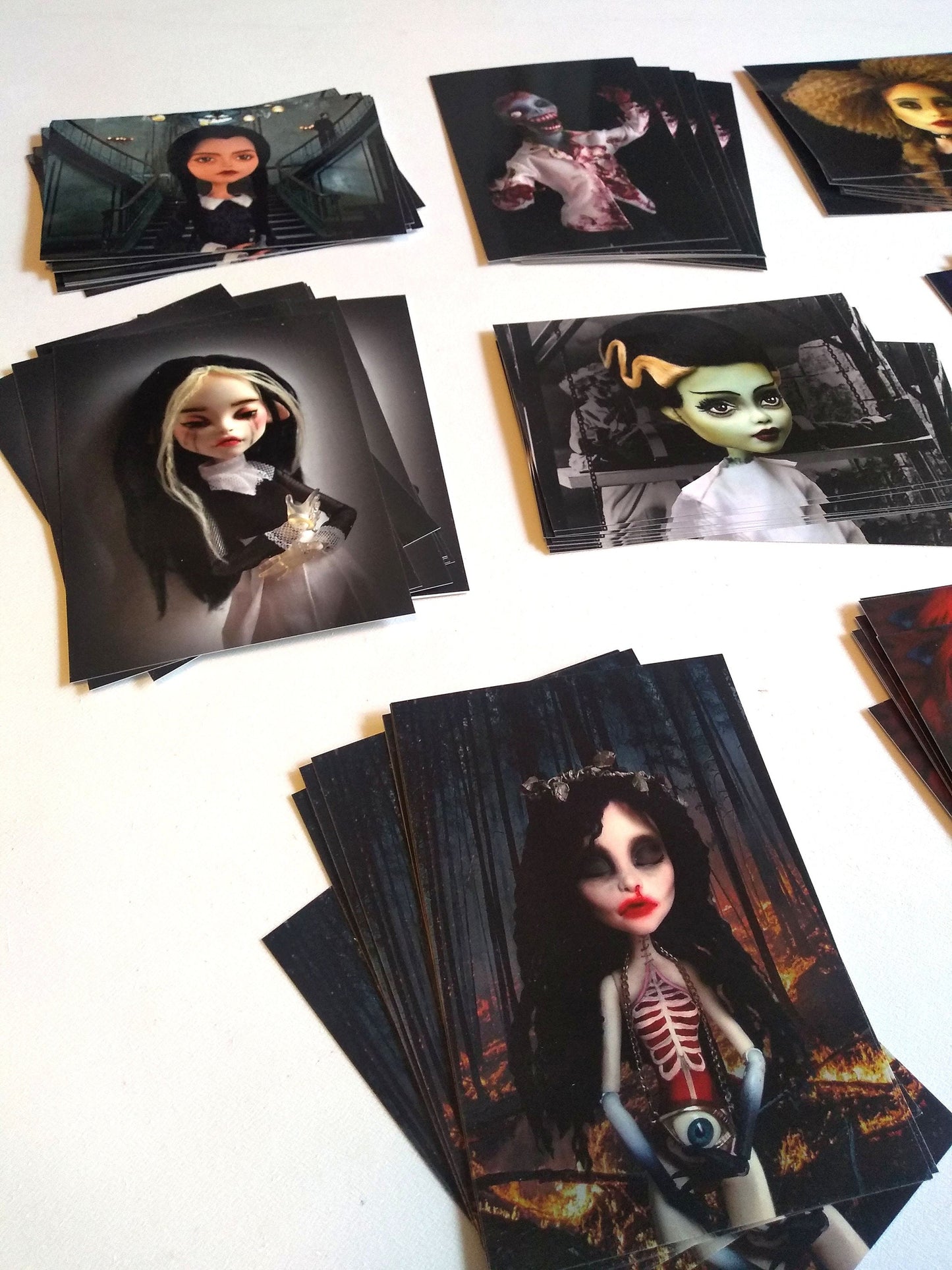 BRIDE of FRANKENSTEIN | A6 Postcard Photo Prints of OOAK Dolls - art doll photo cards (for wall decor and gothic home decoration)