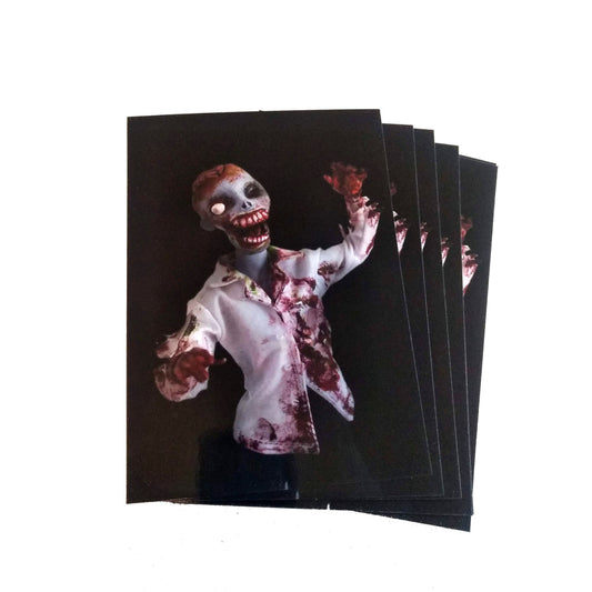 ZOMBIE | A6 Postcard Photo Prints of OOAK Dolls - art doll photo cards (for wall decor and gothic home decoration)