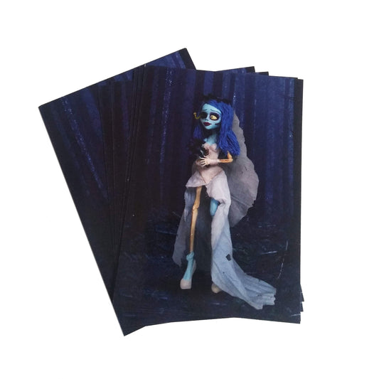 EMILY | A6 Postcard Photo Prints of OOAK Dolls - Creepy Cool Customs art doll photo cards (for wall decor and gothic home decoration)