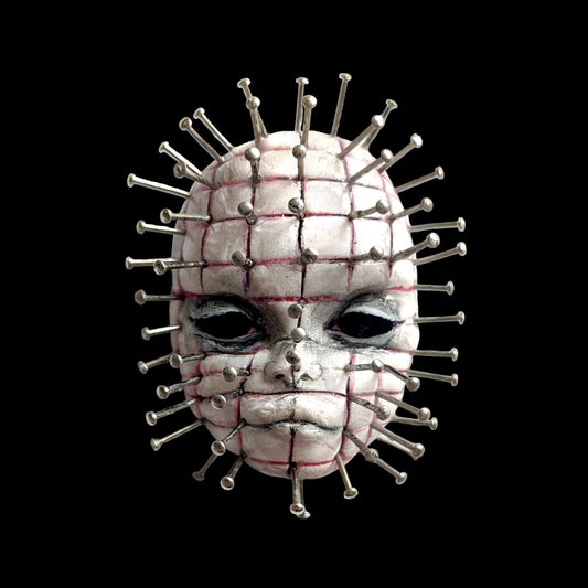 Pinhead | Handmade brooch inspired by movie character - horror pin jewellery (MADE TO ORDER)