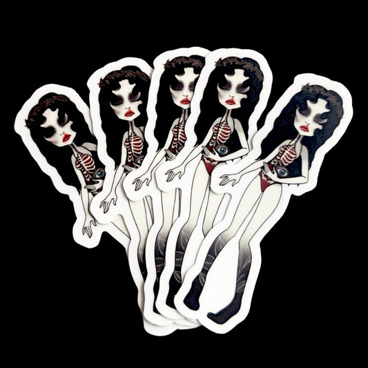 Death | sticker - original character  artwork (greek myth and loss inspired, macabre folklore)