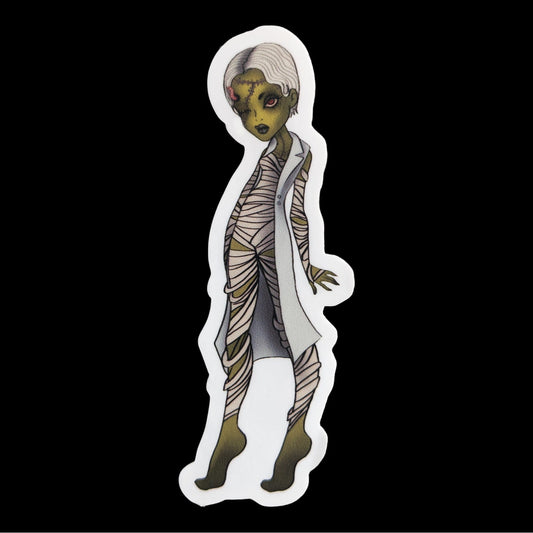 Decay | sticker - original character artwork (mortician / morgue assistant or mad scientist lab )