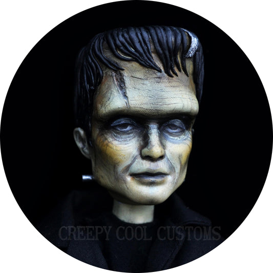 Frankenstein's Monster Stickers - Glossy paper stickers of handmade sculpted doll | gift for horror fans