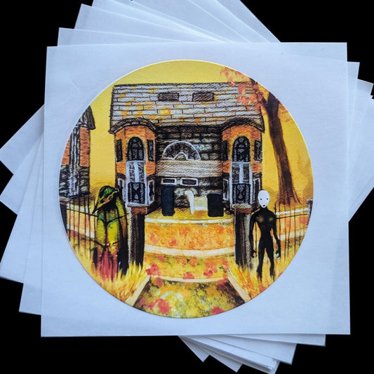 Pathologic art sticker - original painting inspired by video game | macabre horror decal