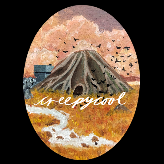 The Abattoir | Mini pathologic painting on wooden panel inspired by survival horror game and Russian folklore